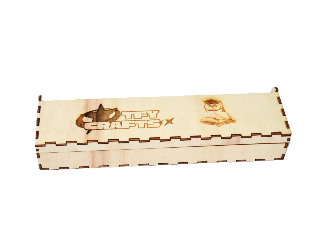 Handcrafted Laser-Cut Wooden Pen and SD Card Case with Custom Engraving